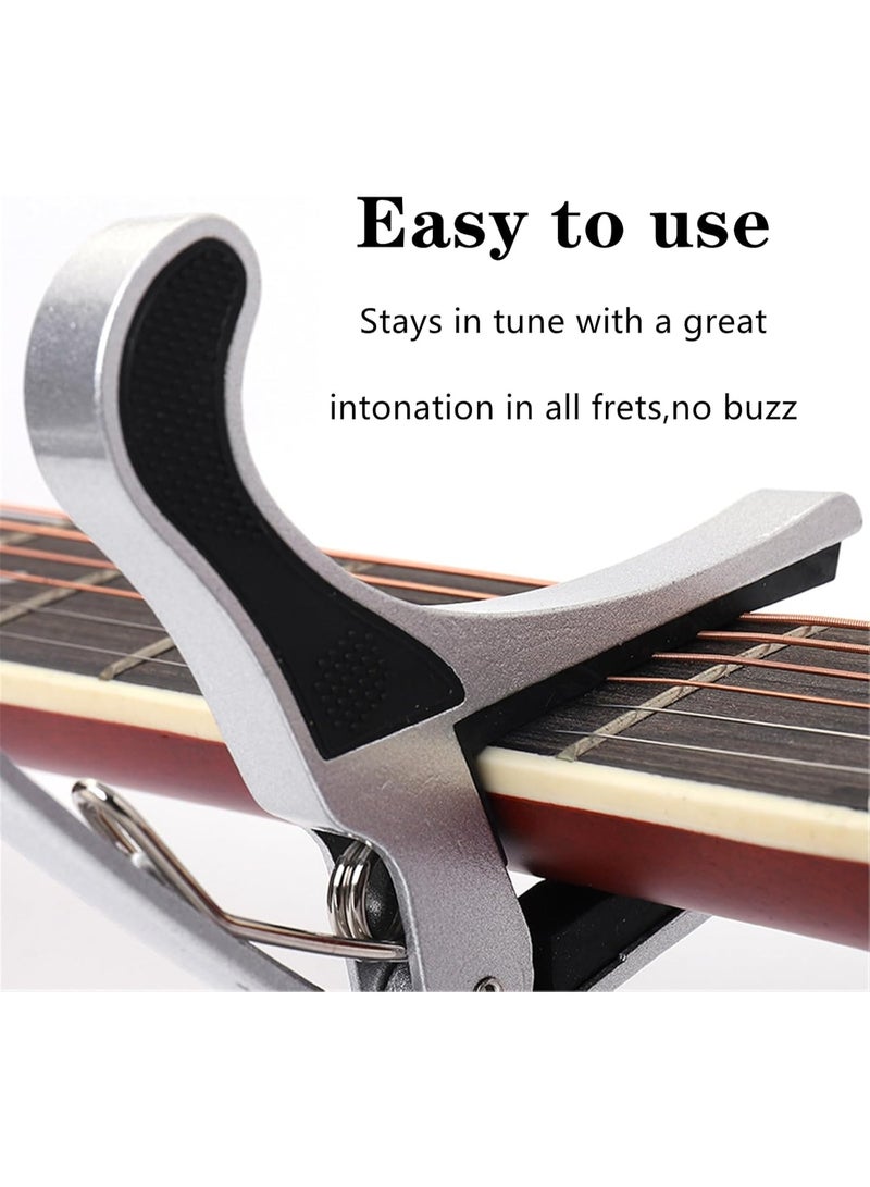 Metal Guitar Capo Trigger for Electric and Acoustic Guitars Zinc Alloy Clamp Portable Tension Adjuster for Fast Tone Change - Image 3